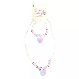 Great Pretenders Galaxy Heart Necklace & Bracelet Set