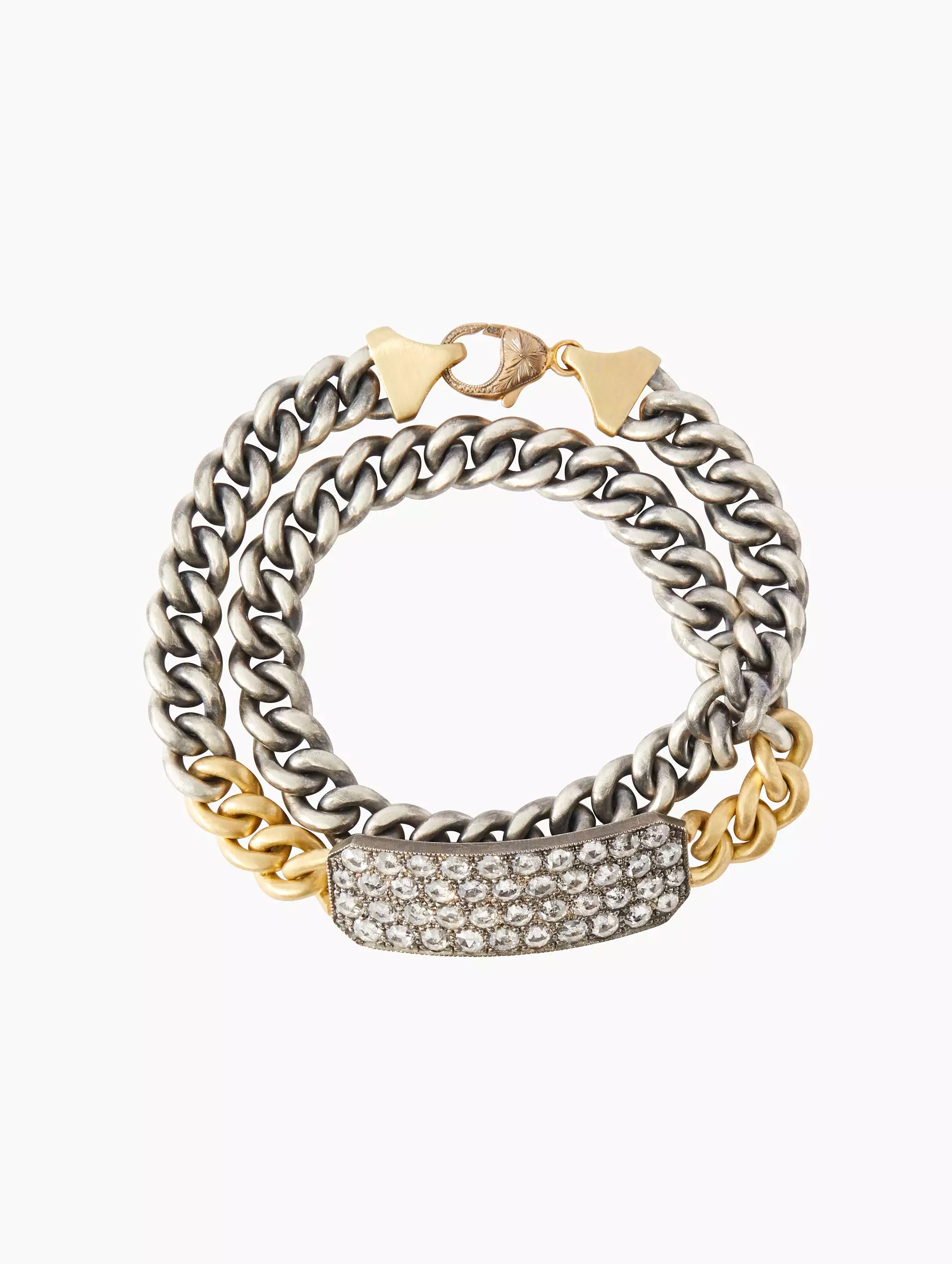 Grey Diamond Tennis Table Bracelet