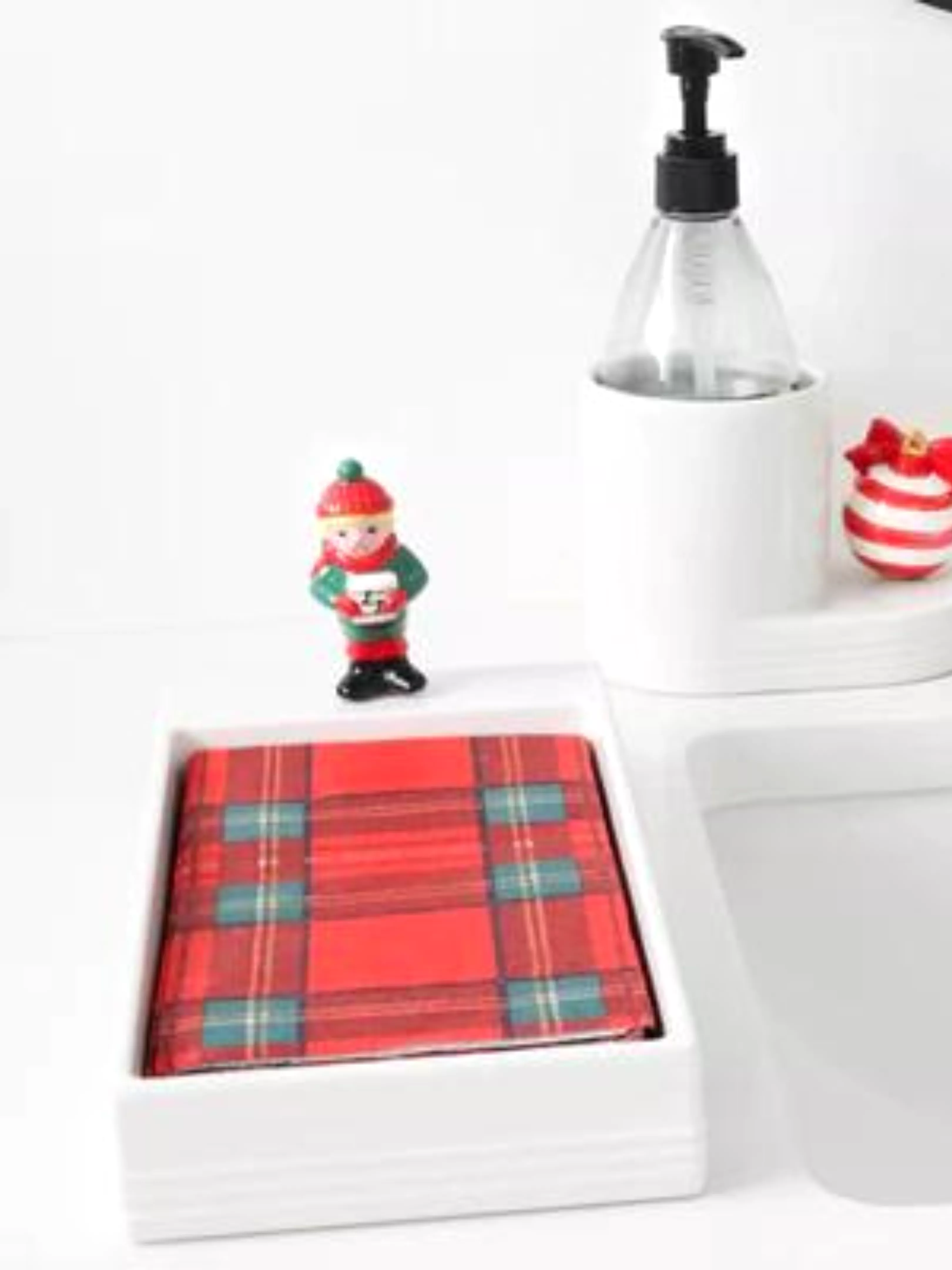 Guest Towel Melamine Holder Stripes