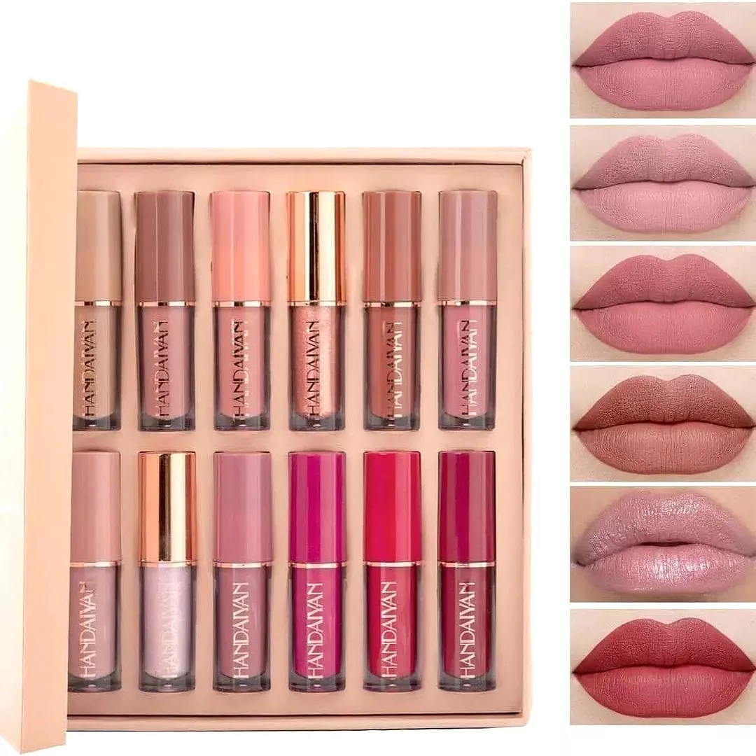 HANDAIYAN 12 Colours Liquid Lipstick Gift Set