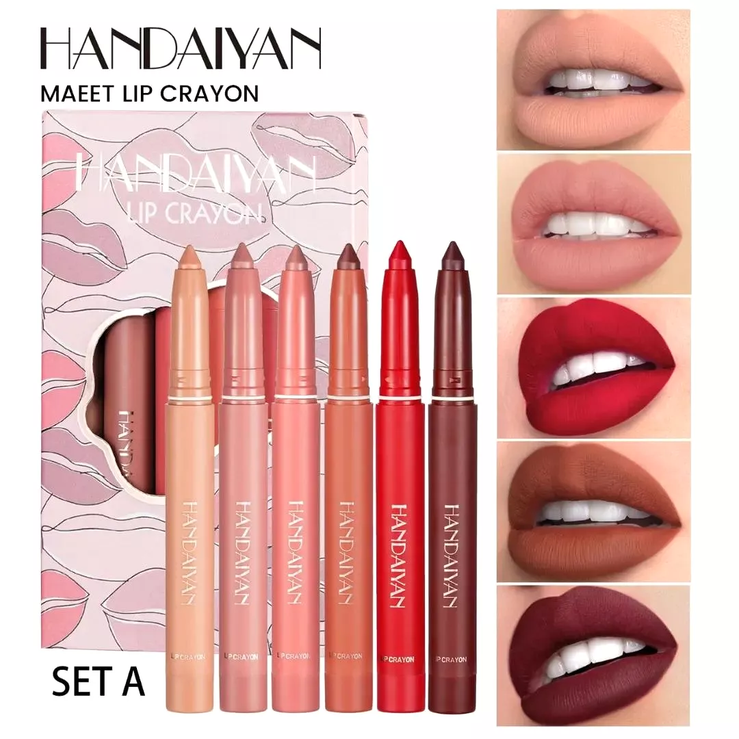 HANDAIYAN Matte Lip Crayon (Pack of 6)