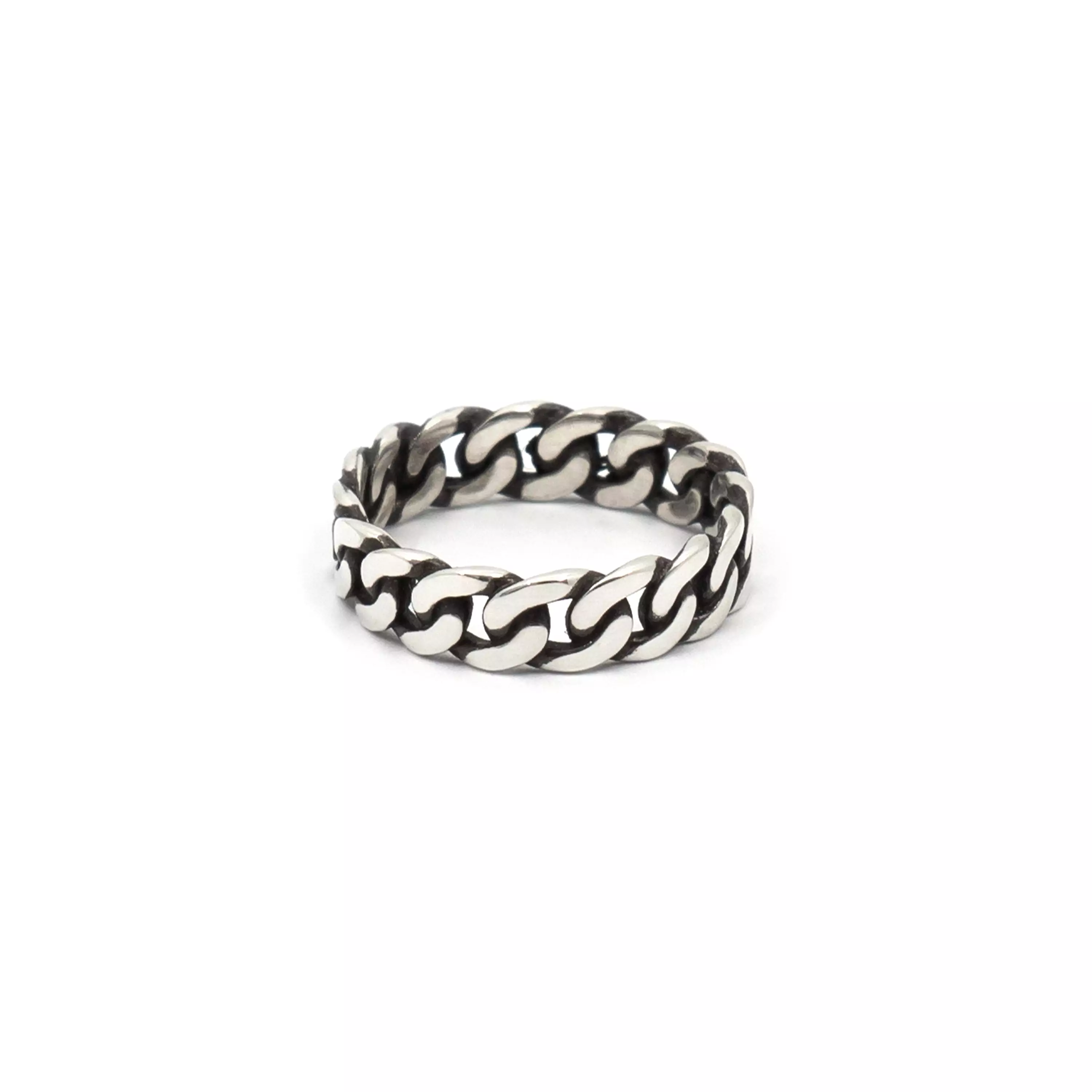 Havana - Cuban Chain Ring in Sterling Silver