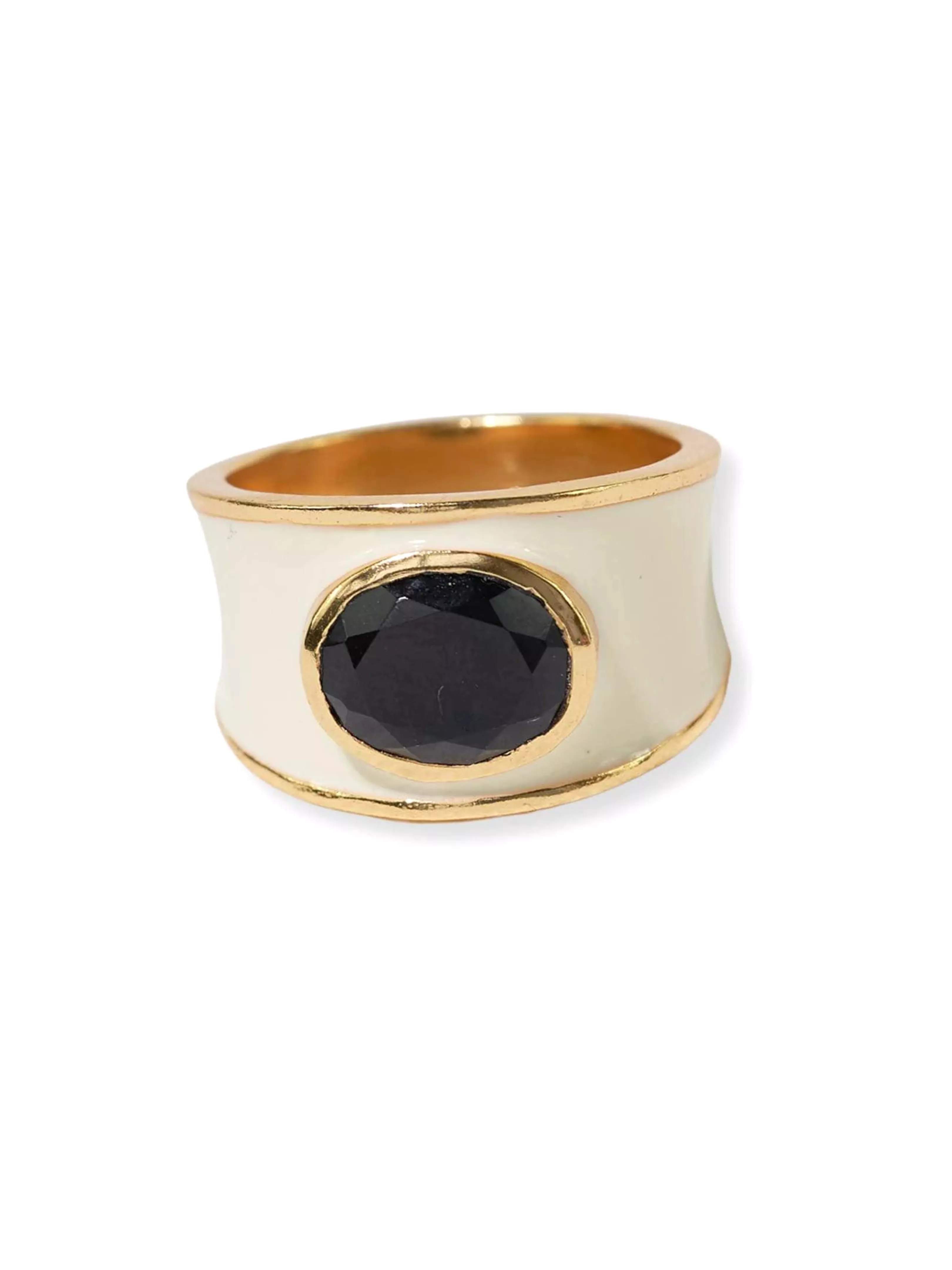 Hazel Ring Ivory/Black