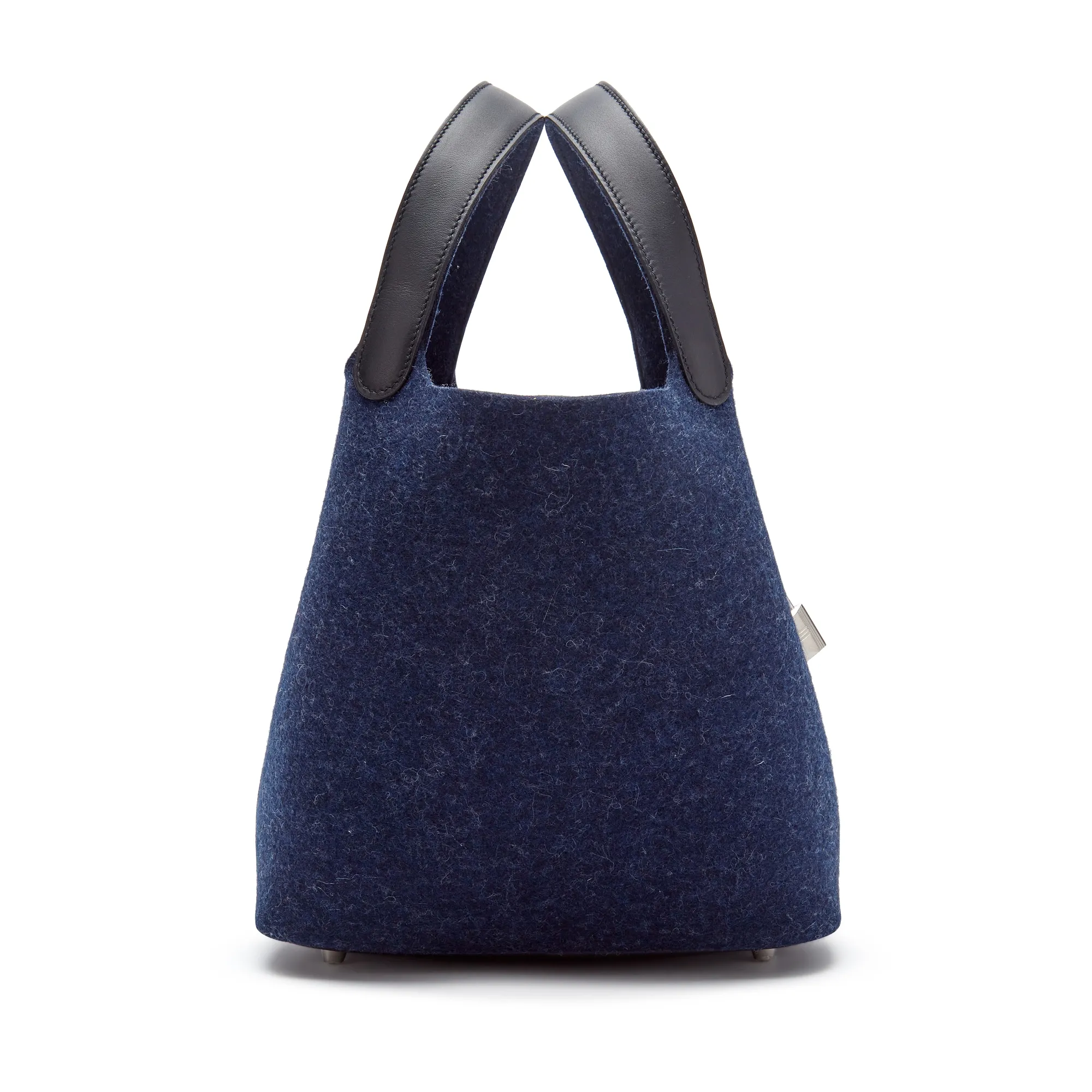 Hermès Blue Nuit Feutre Wool and Black Swift Picotin Lock 22 Palladium Hardware, 2021