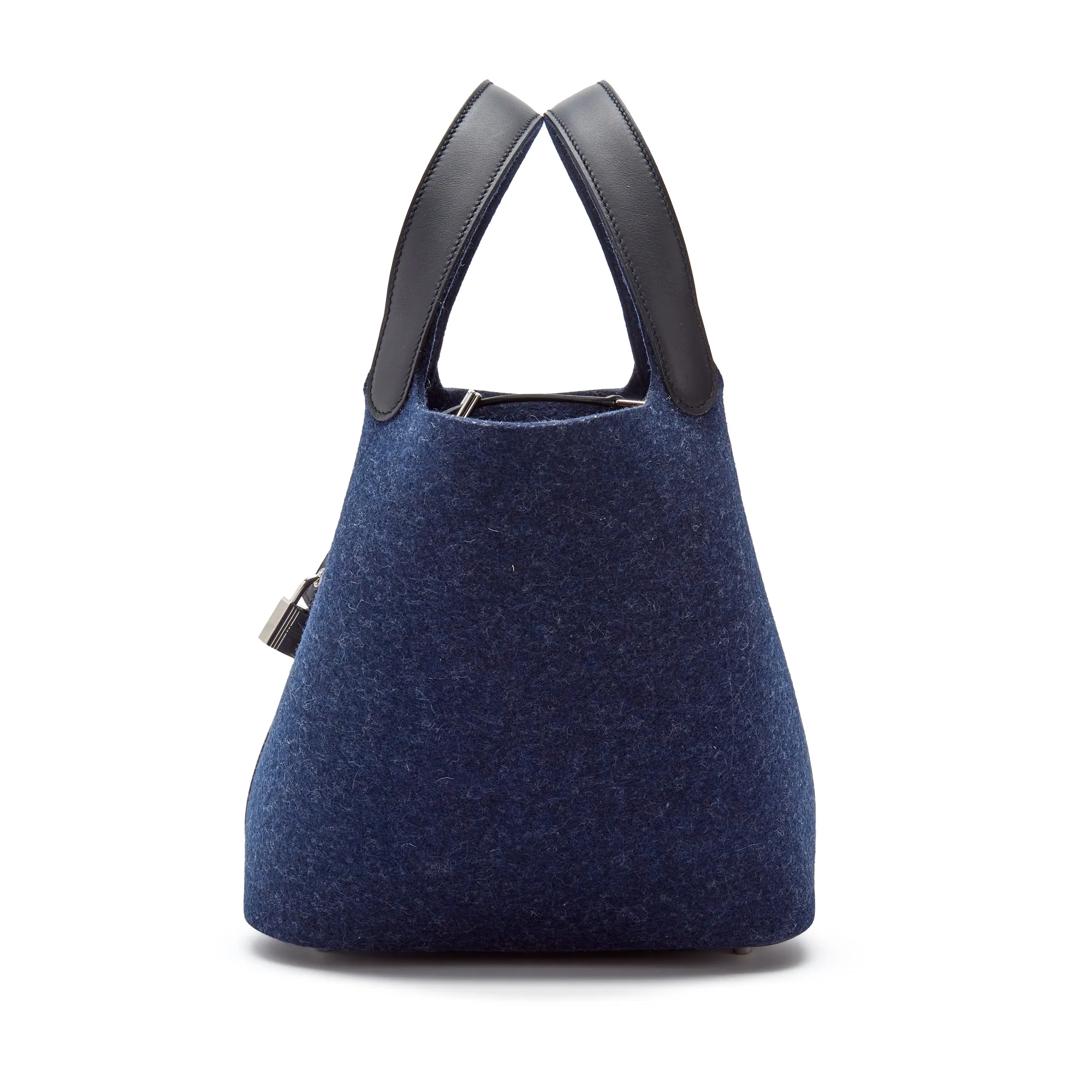 Hermès Blue Nuit Feutre Wool and Black Swift Picotin Lock 22 Palladium Hardware, 2021