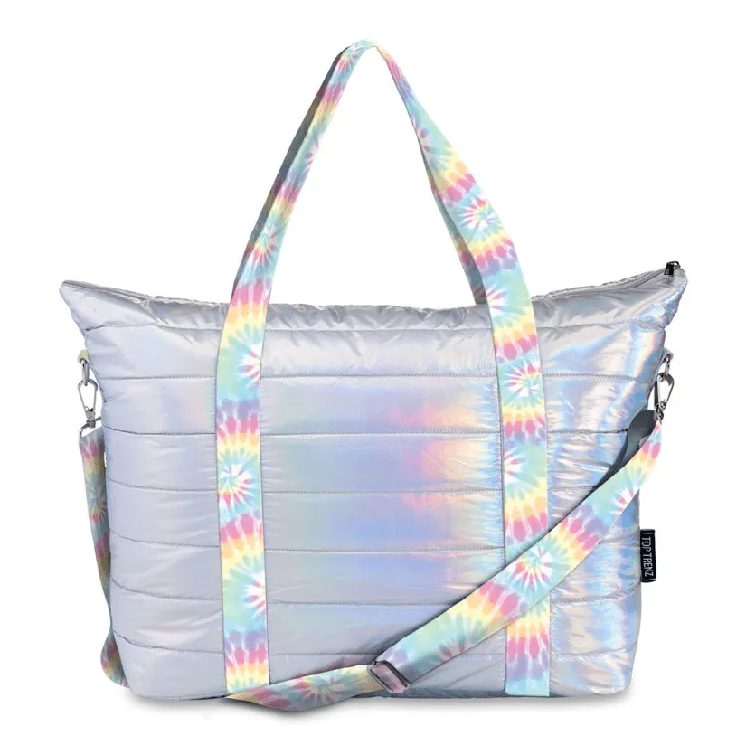 Iridescent Puffer Tote