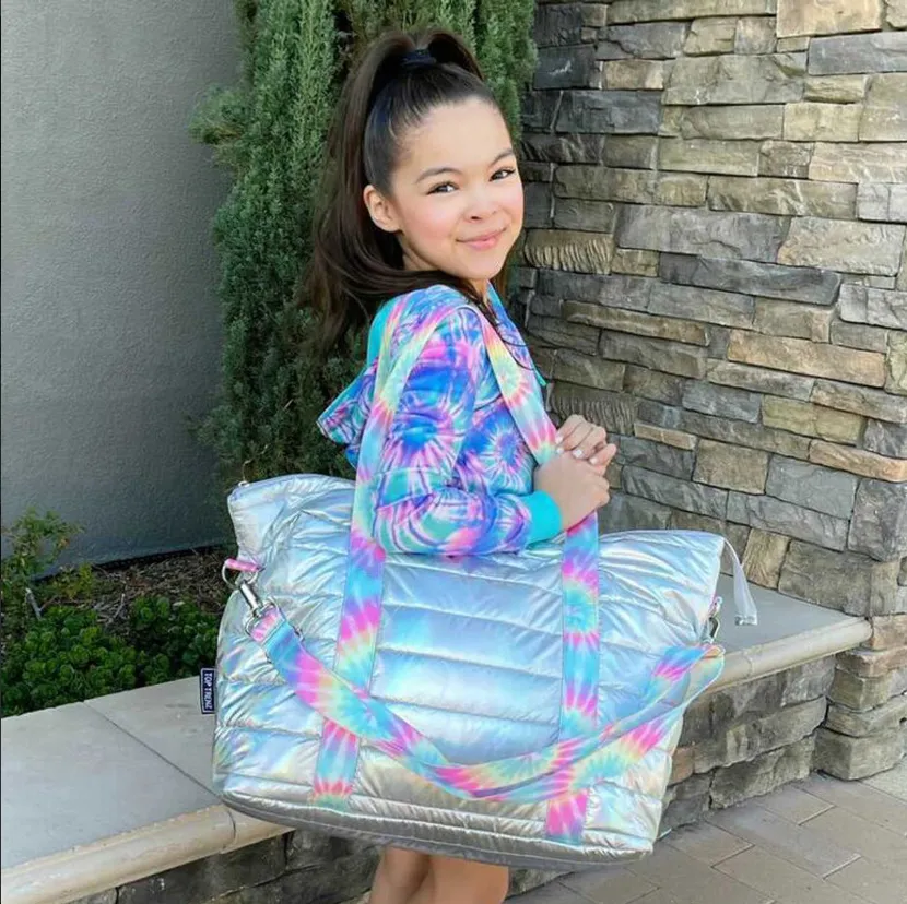 Iridescent Puffer Tote