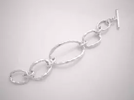 Iron Clay Silver Oval Link Bracelet