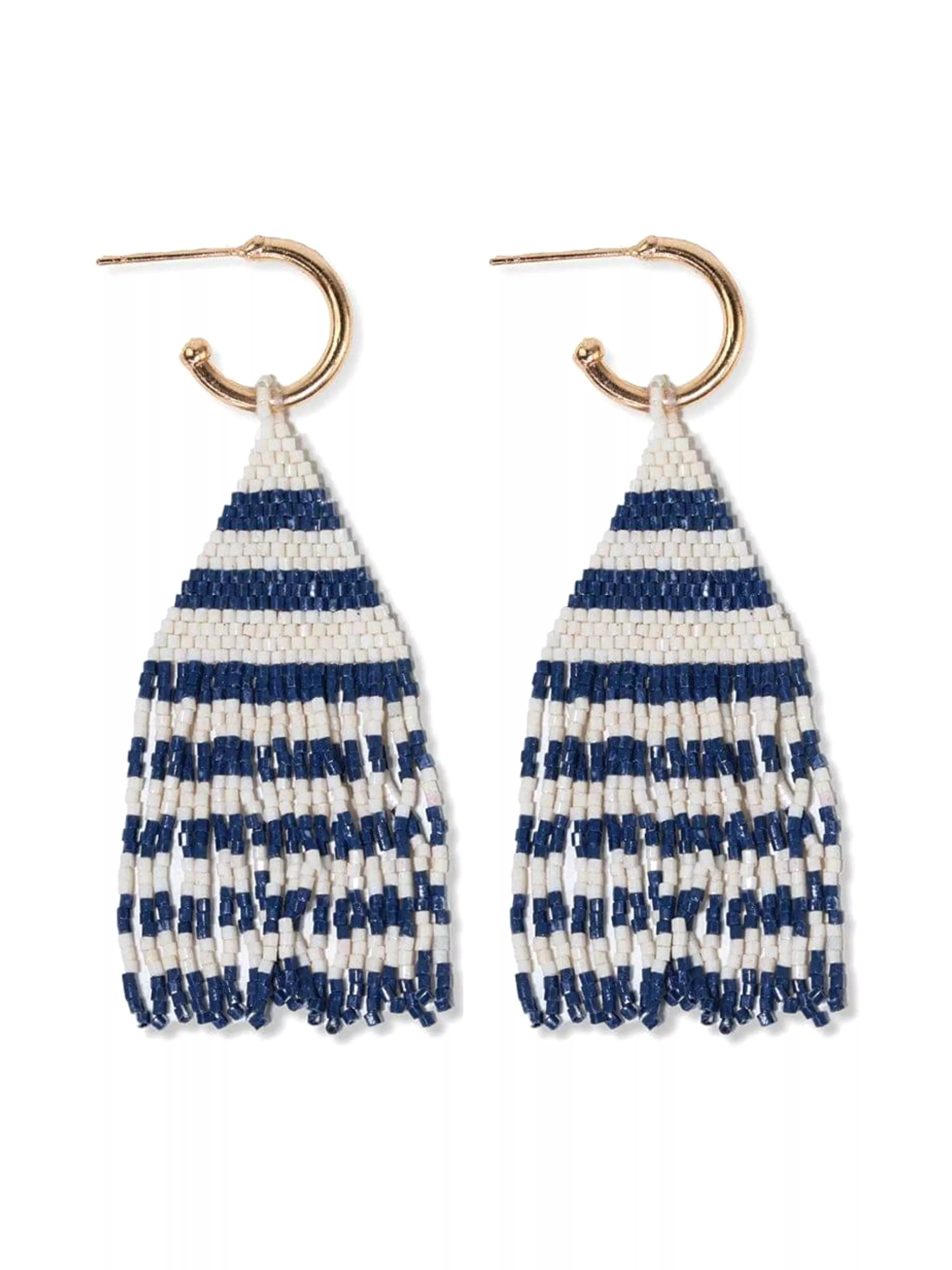 James Fringe Earrings - Navy