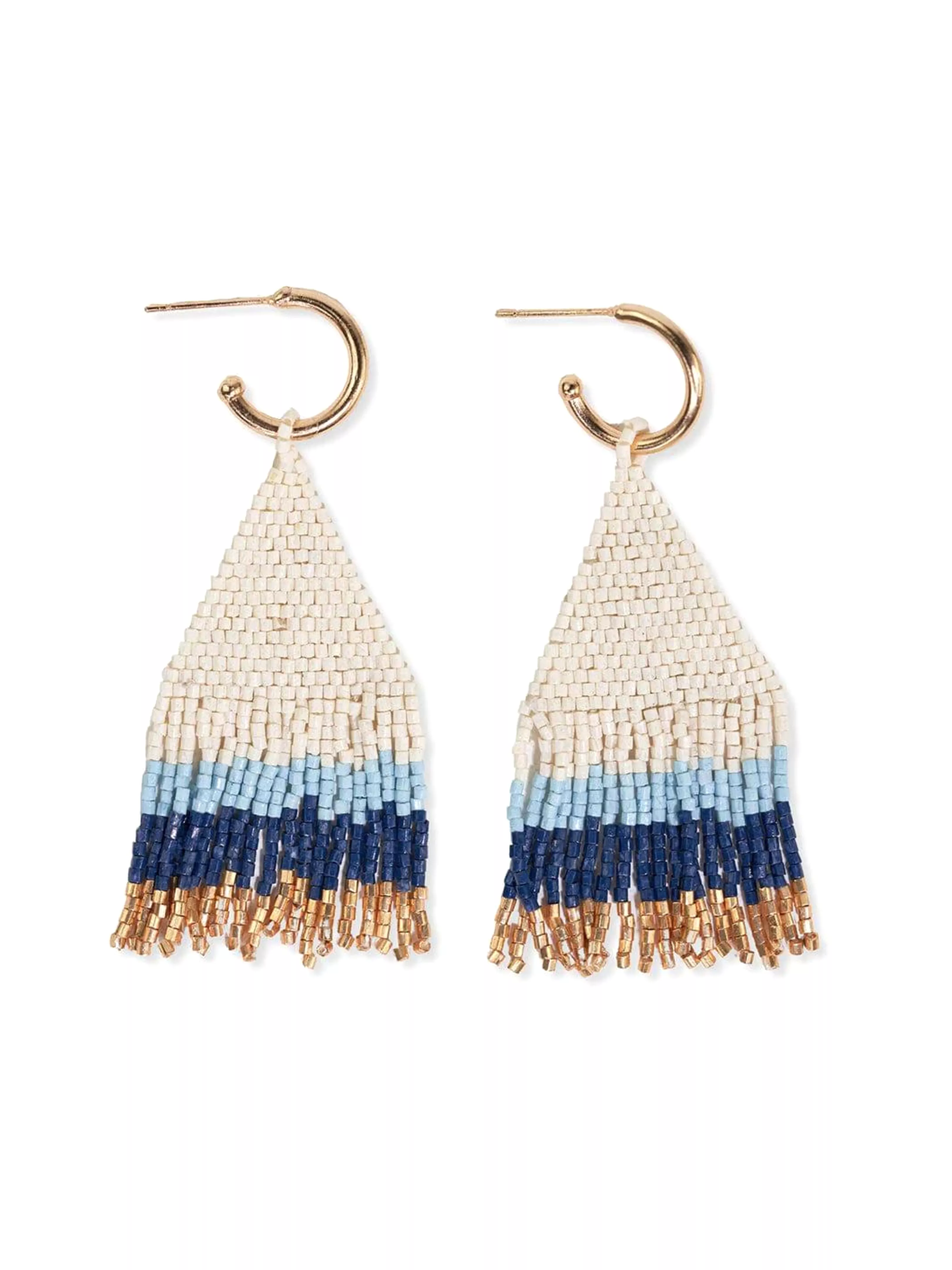 James Fringe Earrings - Navy