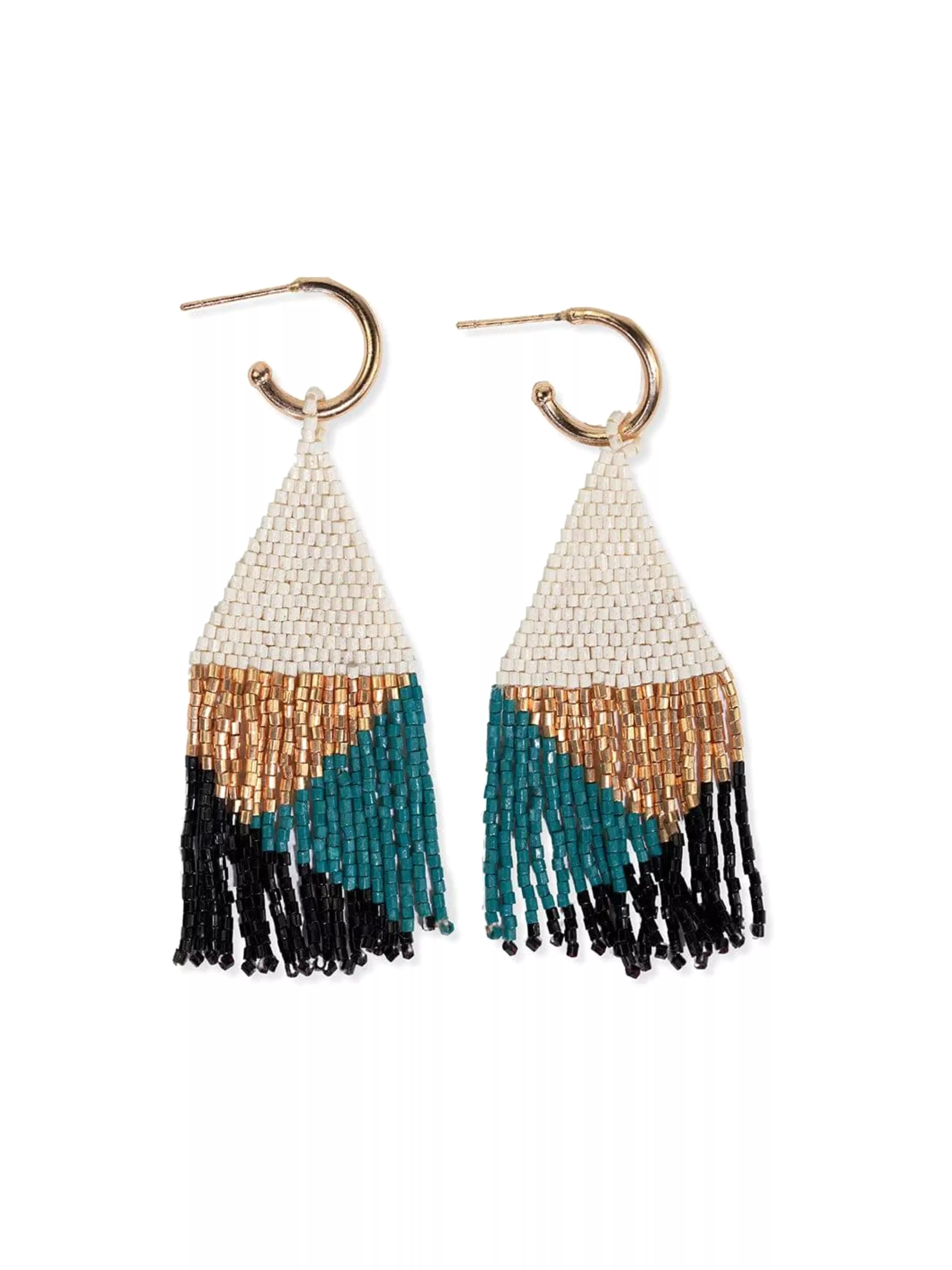 James Fringe Earrings - Teal