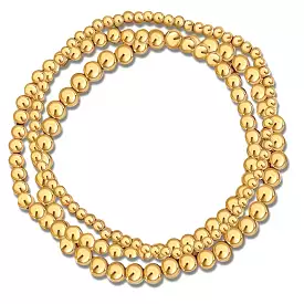 Jensie Gold Beaded Bracelet Set