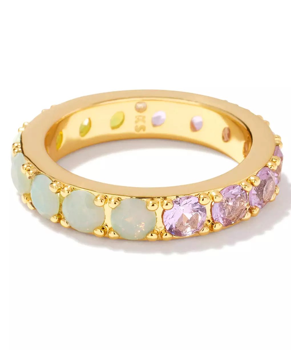 Kendra Scott Chandler Band Ring - Green Lilac Mix/Gold