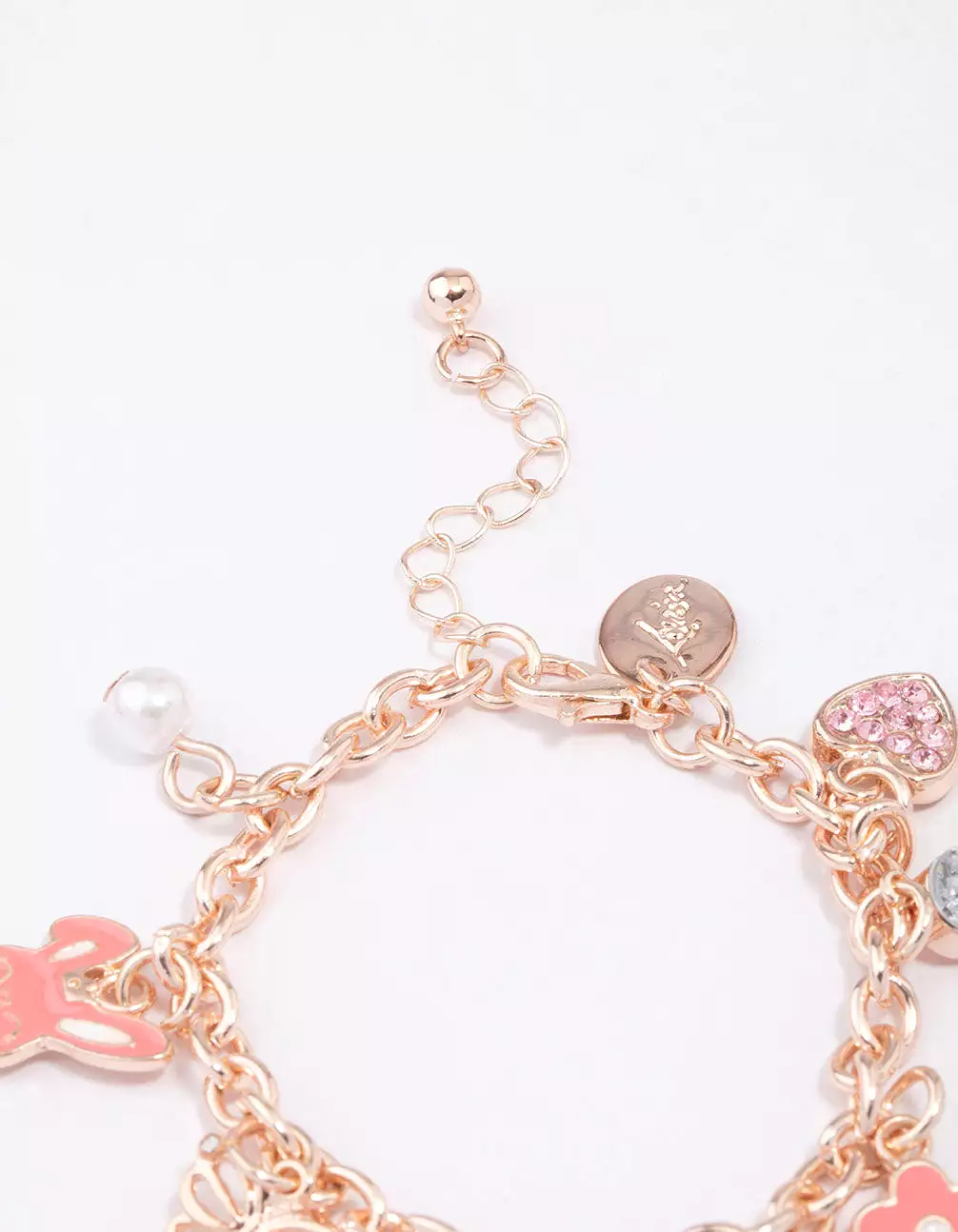 Kids Rose Gold Bunny Charm Bracelet