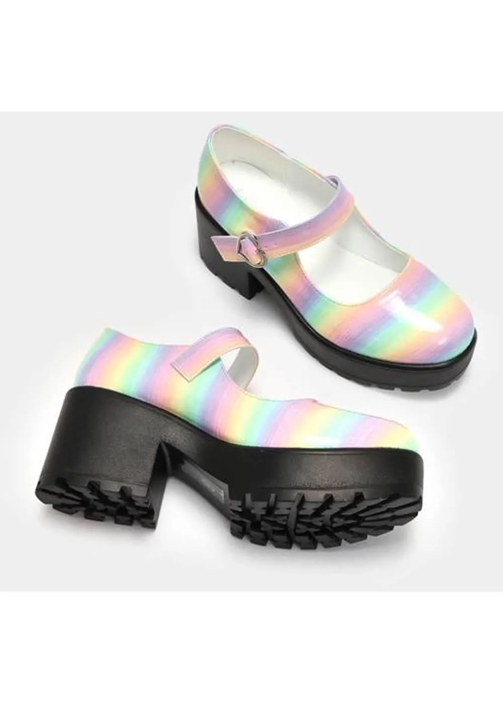 Koi Footwear Tira Candy Dreams Rainbow 60's Mary Janes Pumps Multi