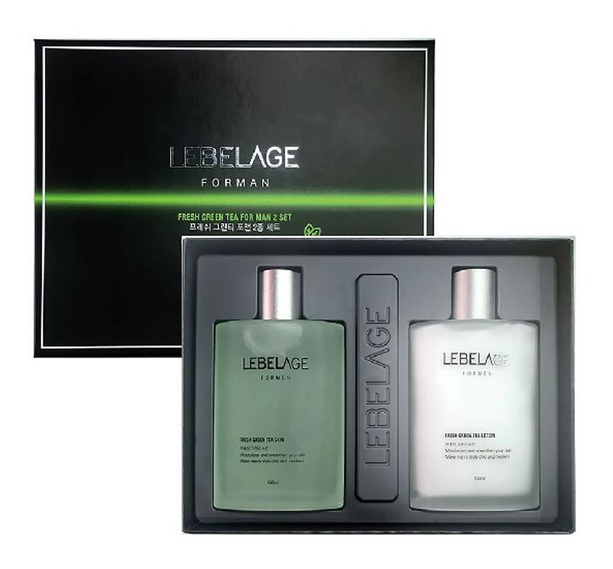 Lebelage Fresh Green Tea for man skincare 2 Sets Gifts Moisturizer Lotion