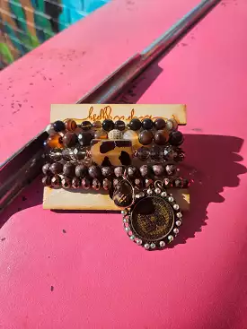 Leopard junkie Upcycled bracelet set