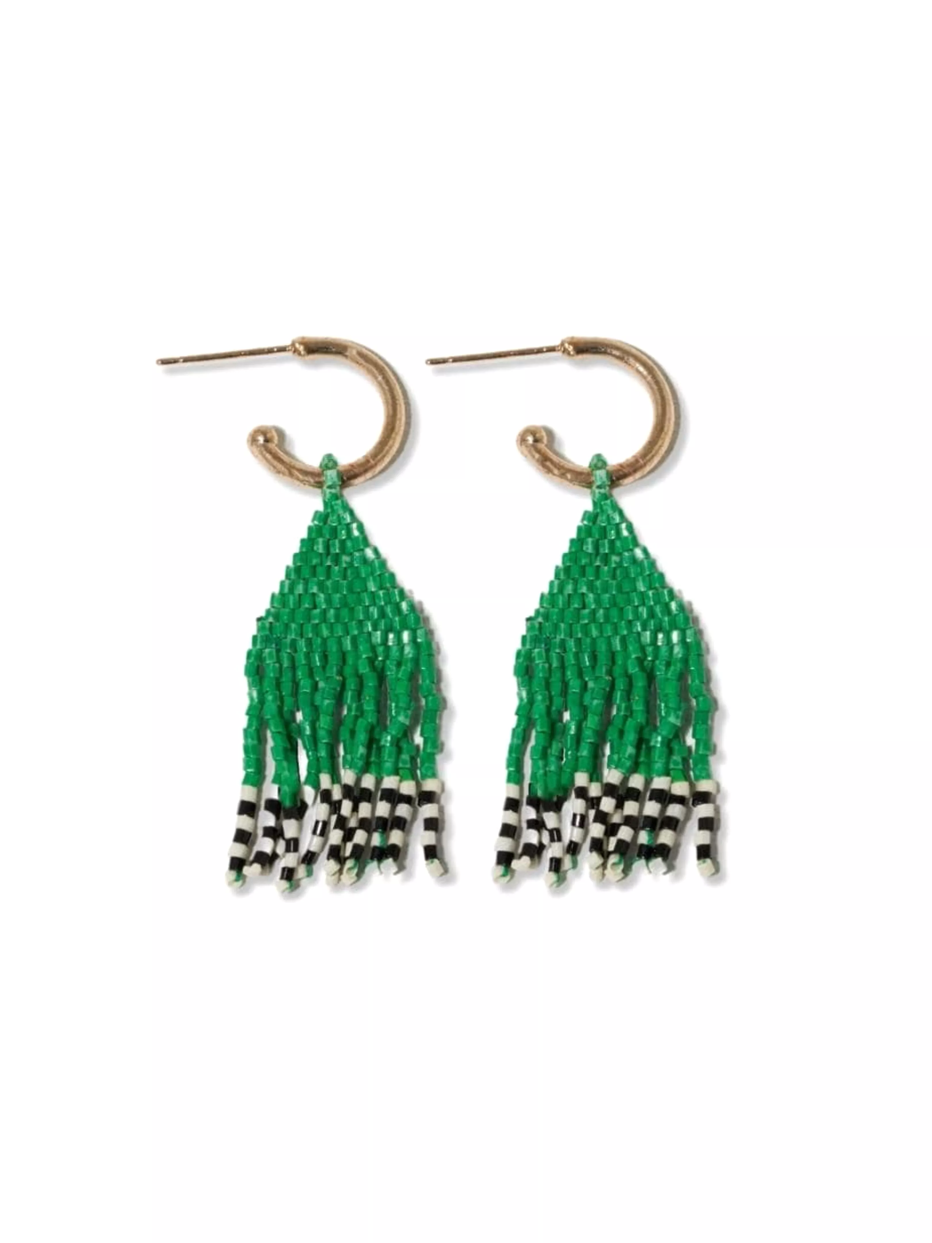 Leta Fringe Earrings - Kelly Green