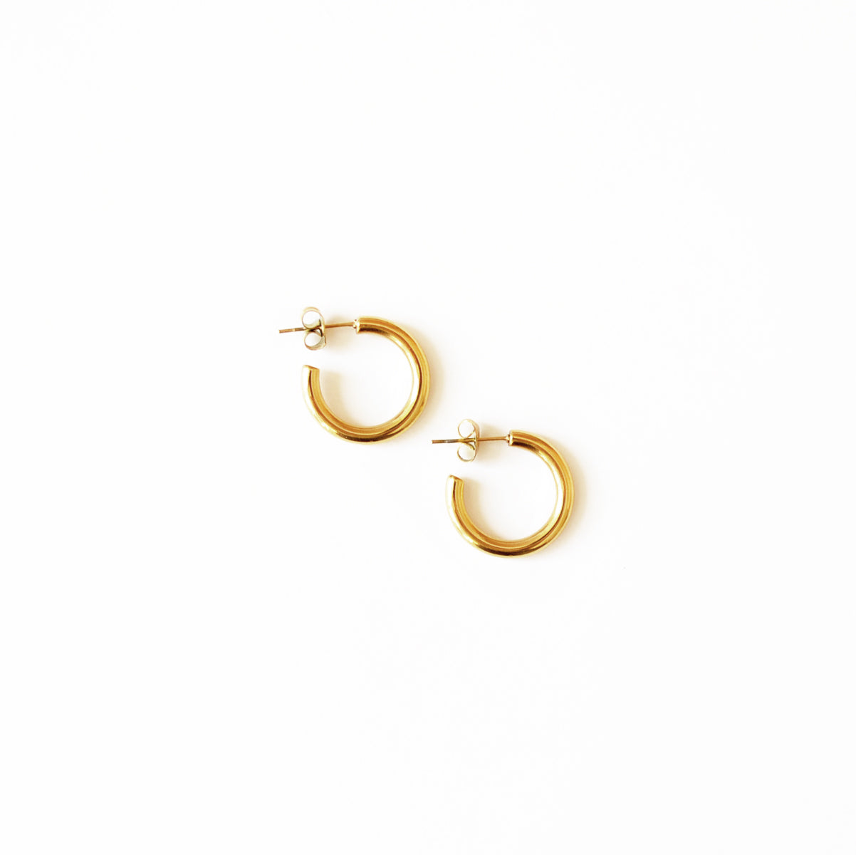 Machete Mini Gold And Silver Hoop Earrings