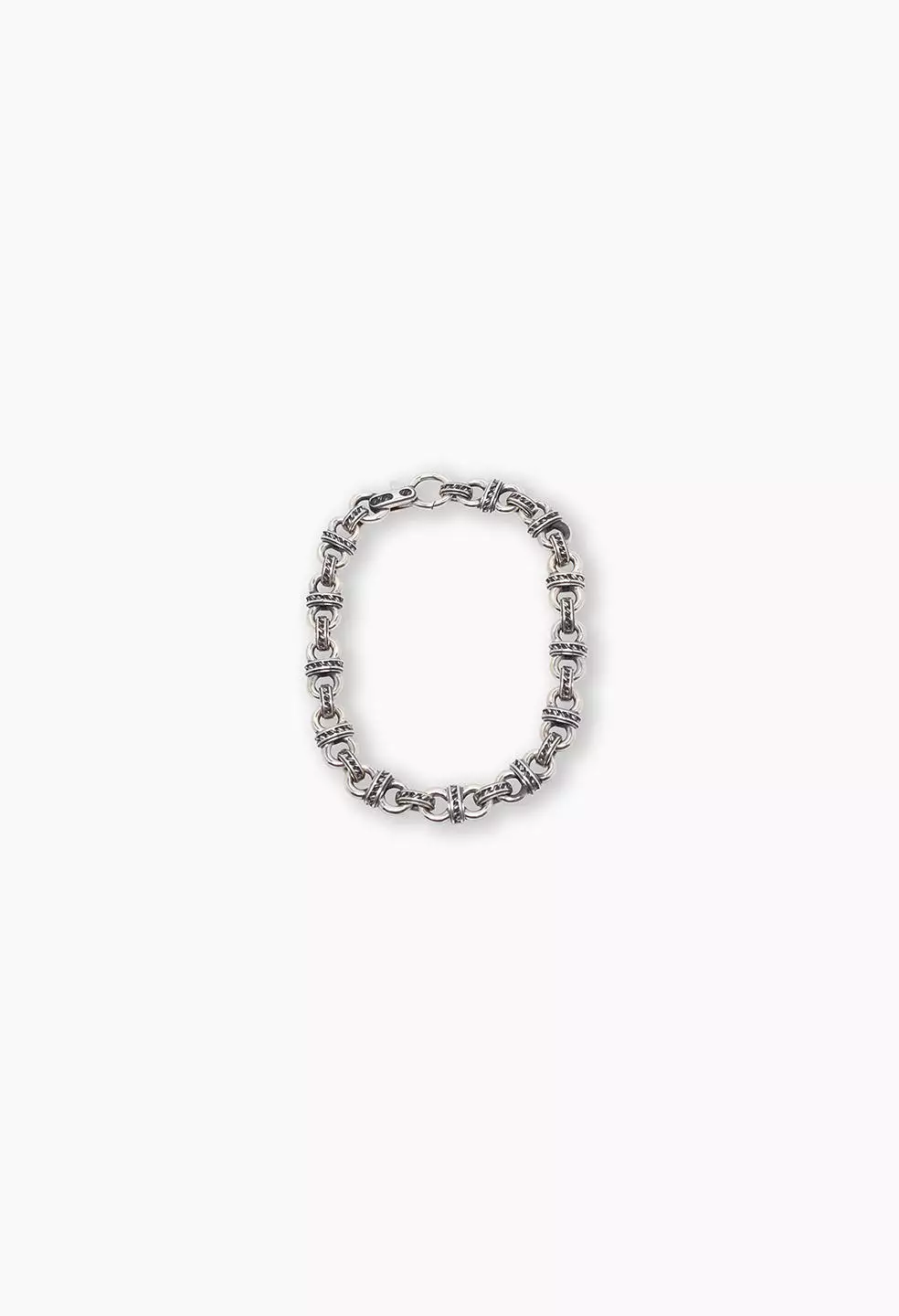 M.A.R.S Etched Chain Link Bracelet / Silver