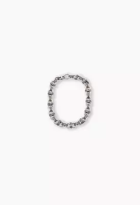 M.A.R.S Etched Chain Link Bracelet / Silver