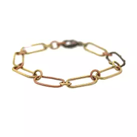 Matte Mixed Metal Link Bracelet