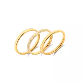 Micah Gold Ring Triple Set