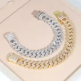 Micro Pave 5A CZ 16mm Cuban Chain Link Bracelet