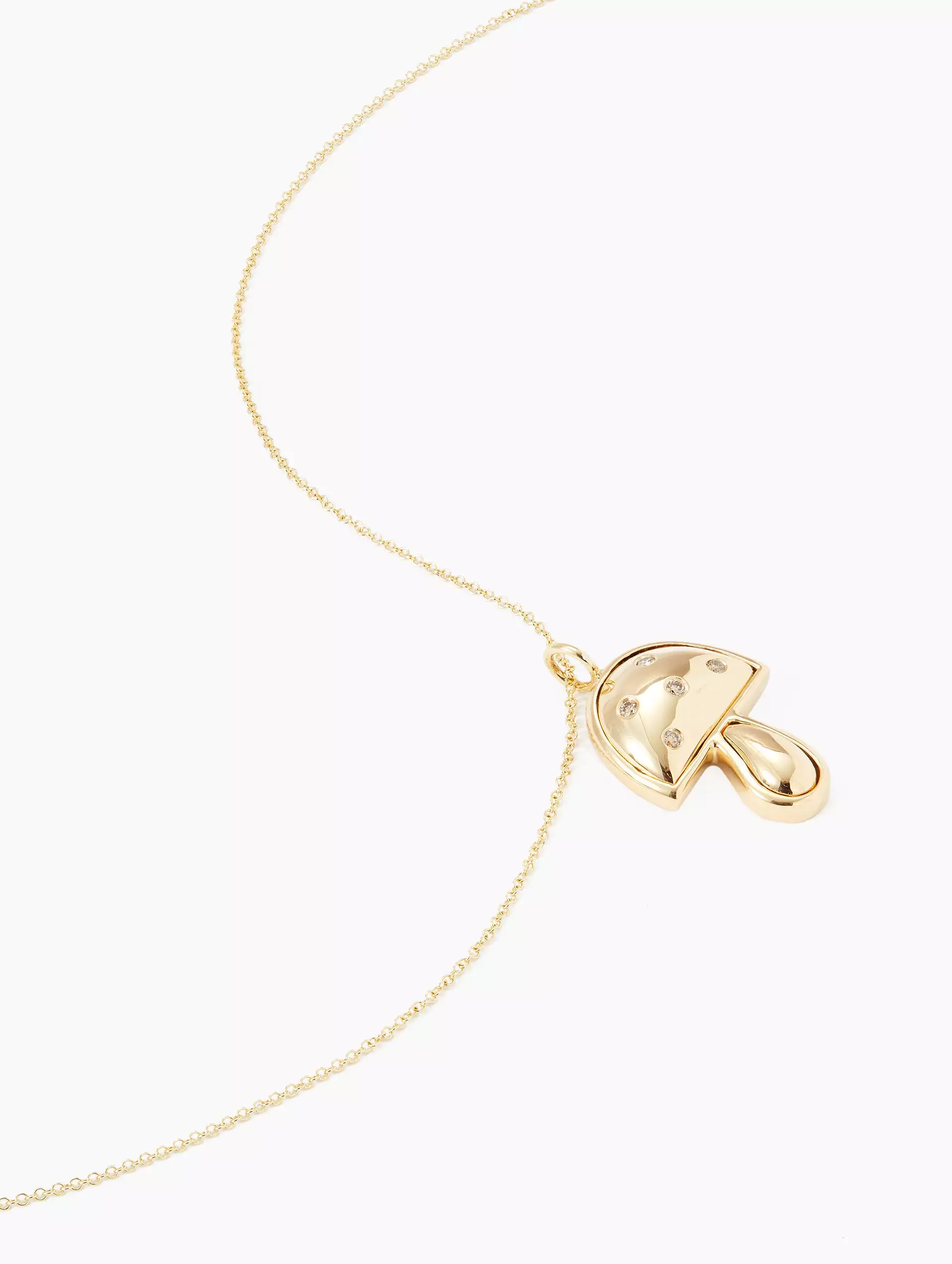 Mini Gold Mushroom Necklace