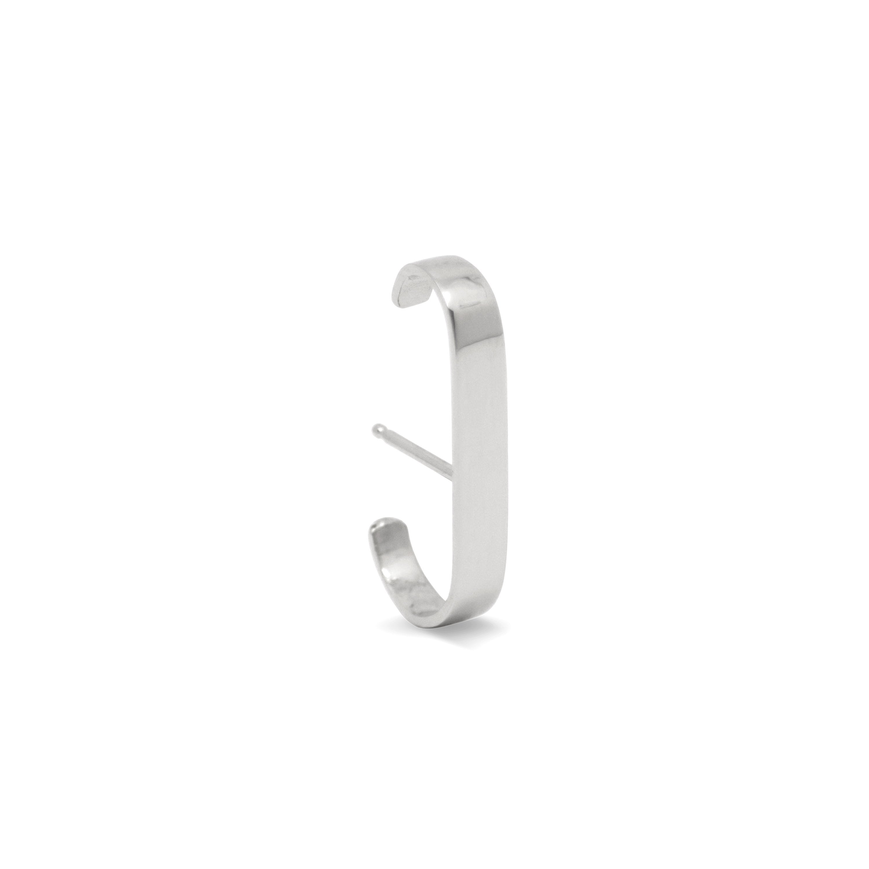 Minimalist Ear Cuff Wide  - Sterling Silver