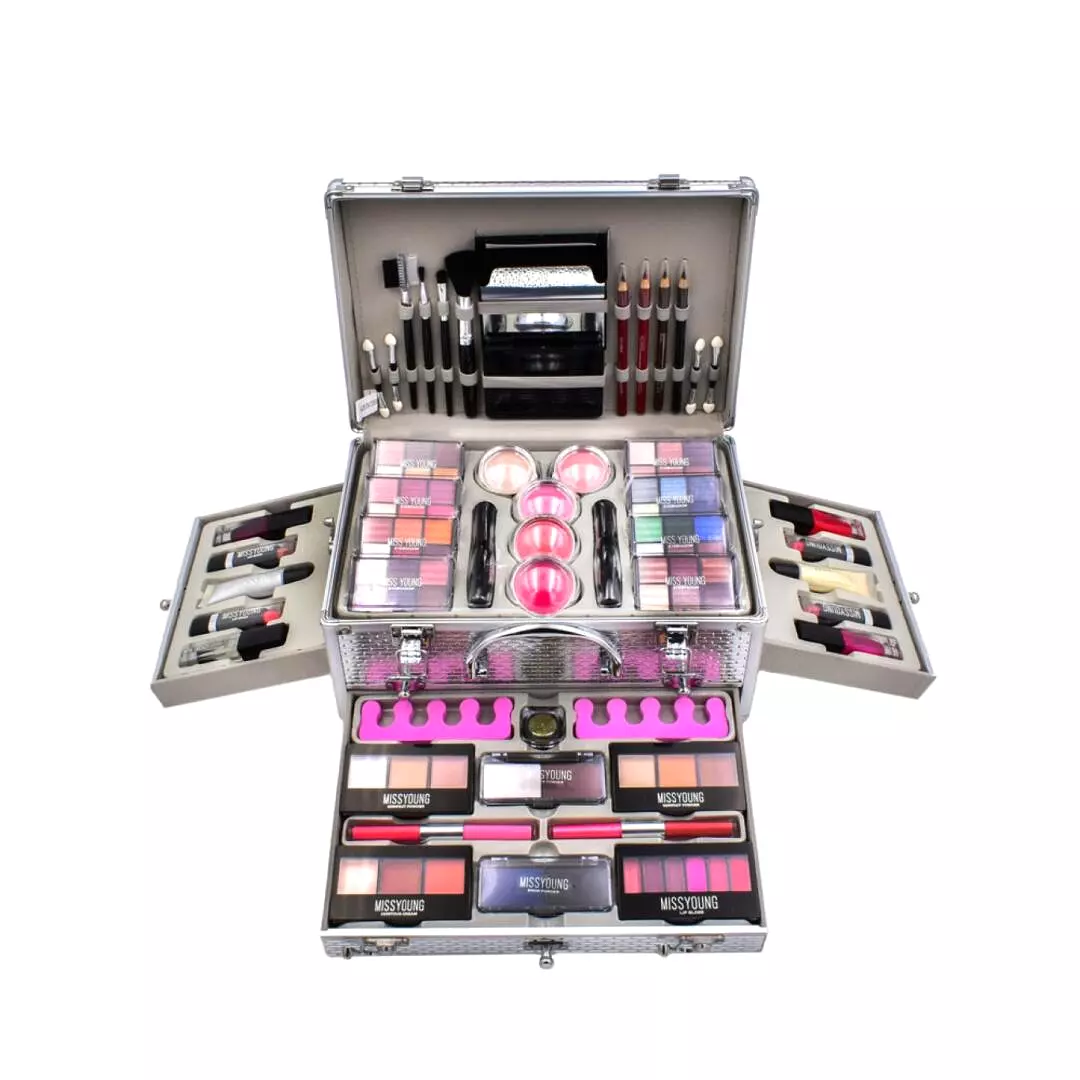 Miss Young MC1149 All in One Professional Makeup Kit for Women Full Kit Suitcase, Include Eyeshadow Palette, Lipstick Set, Conce