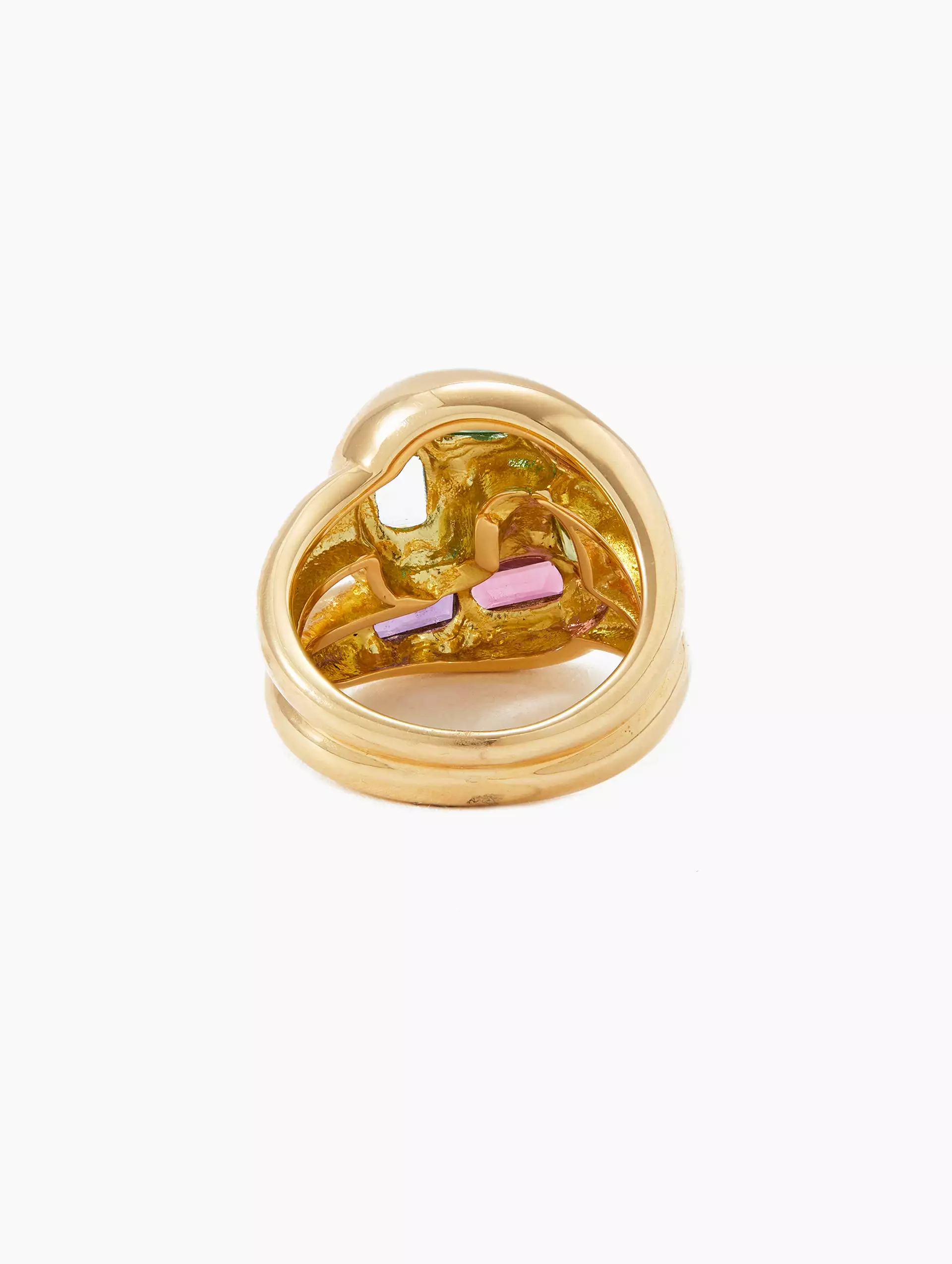 Multicolor Gemstone Knot Ring