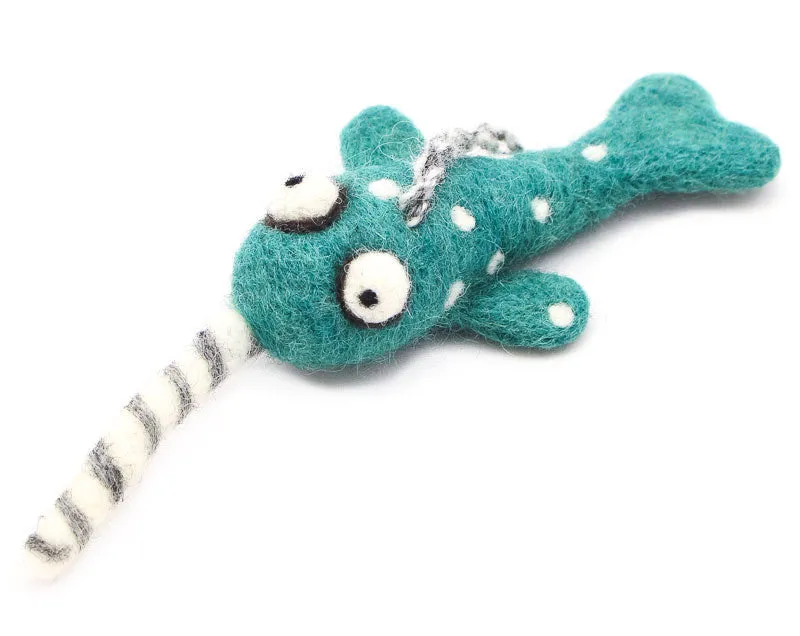 Narwhal Woolie Ornament