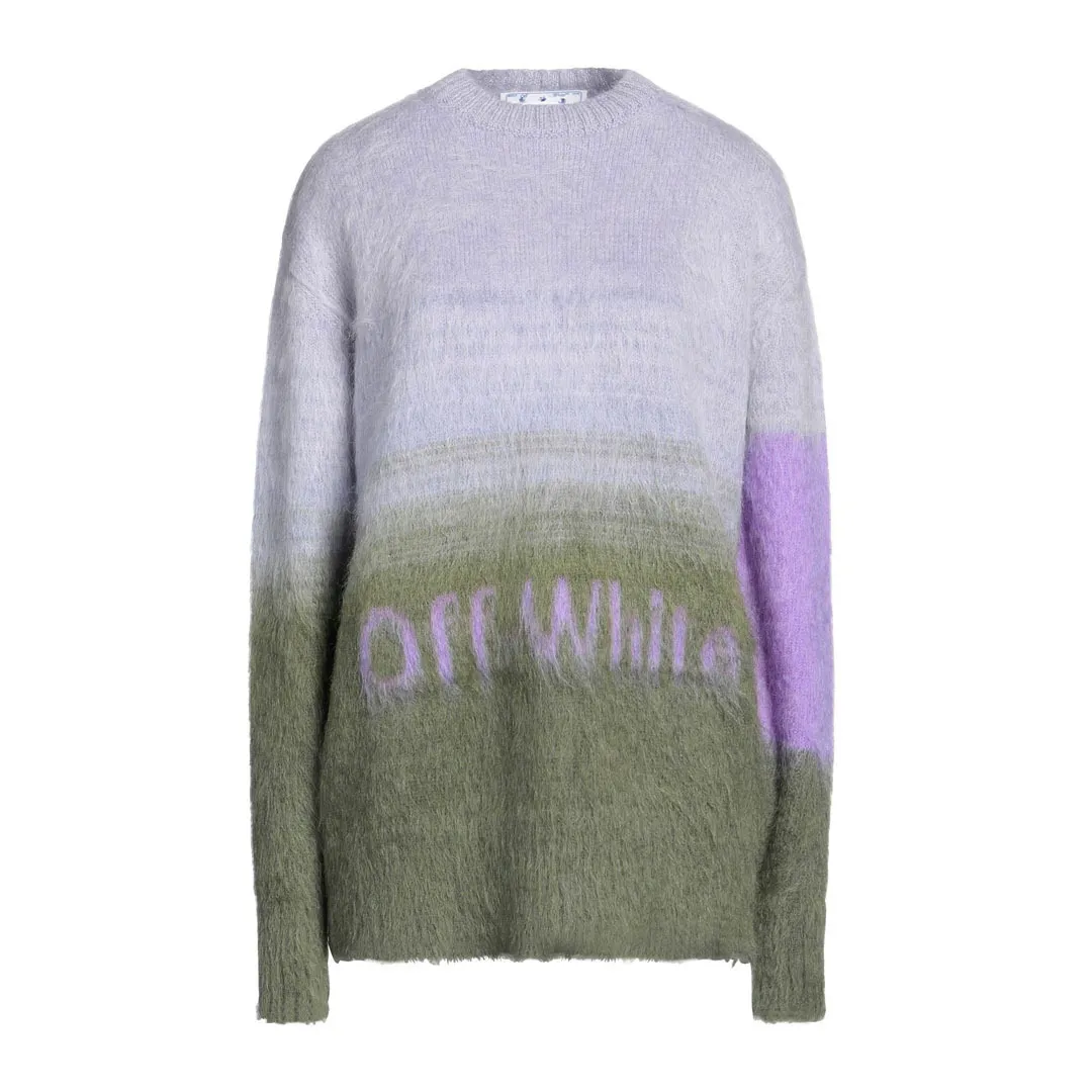 Off-White  |Crew Neck Wool Nylon Street Style Long Sleeves Logo