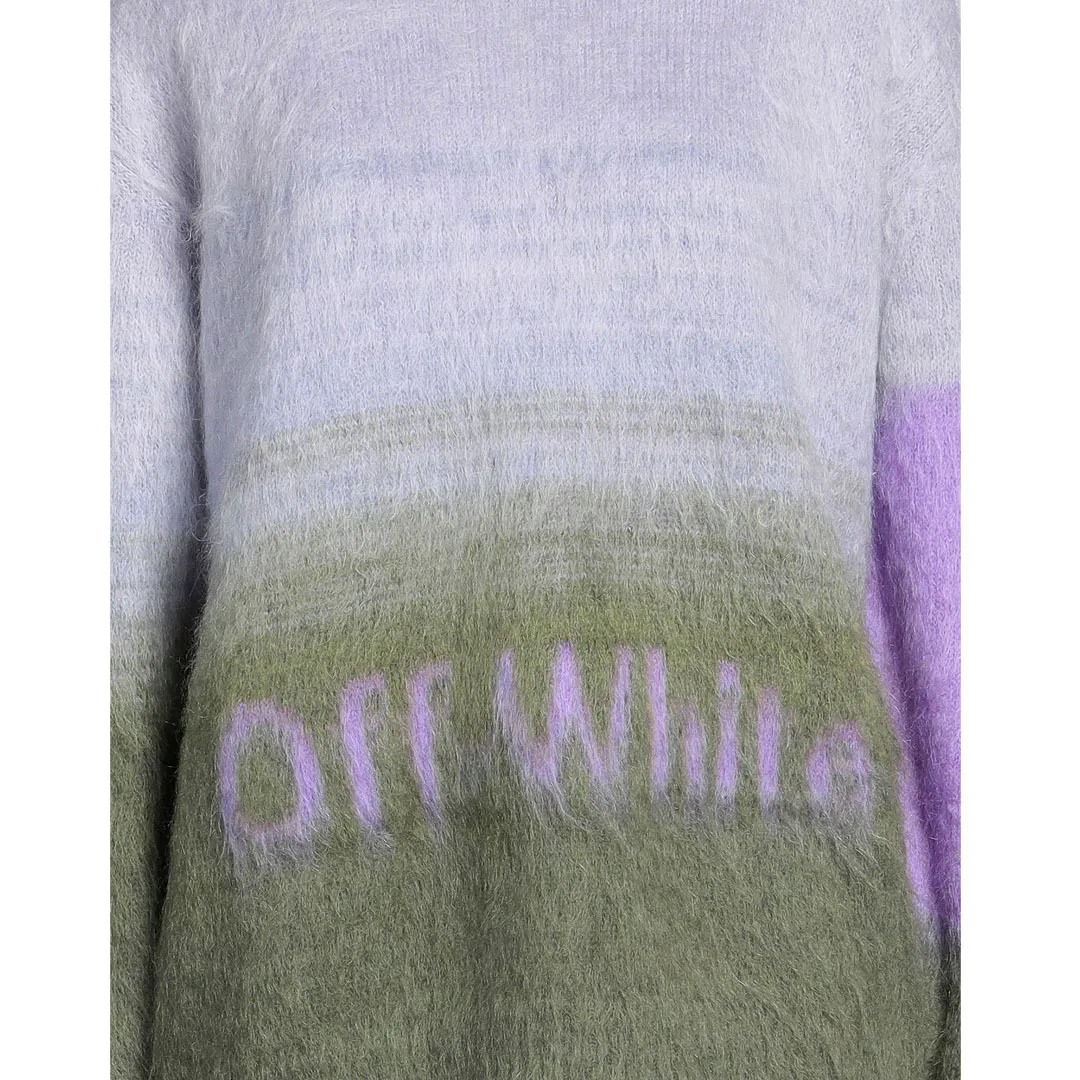 Off-White  |Crew Neck Wool Nylon Street Style Long Sleeves Logo