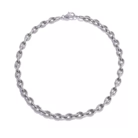 Pave Diamond Link Necklace