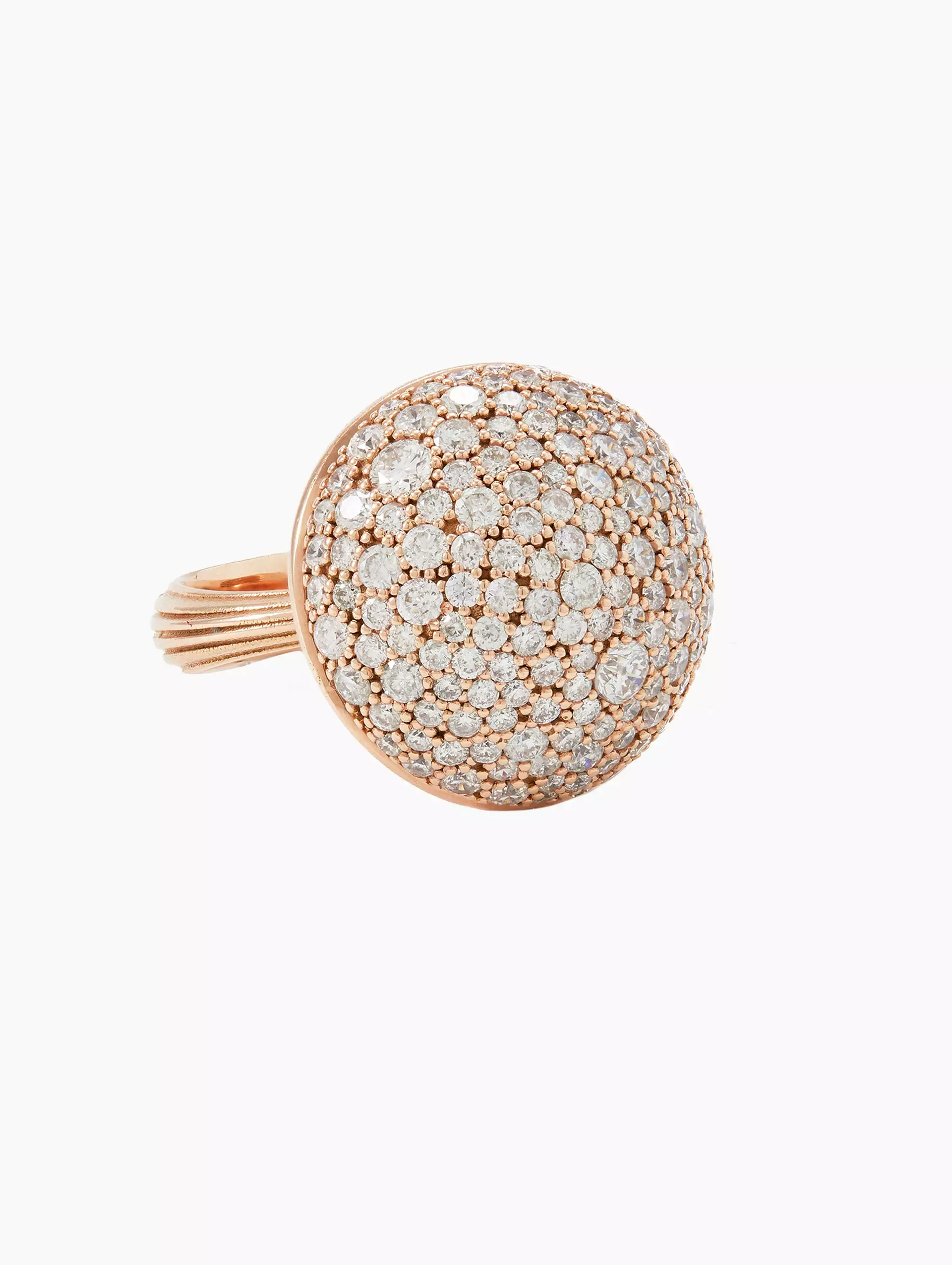 Pavé Diamond Mushroom Cap Ring