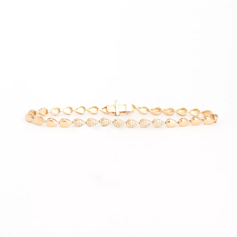 Pavé Pear Shape Tennis Bracelet