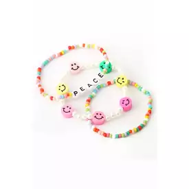 Peace Happy Bead Bracelet Set