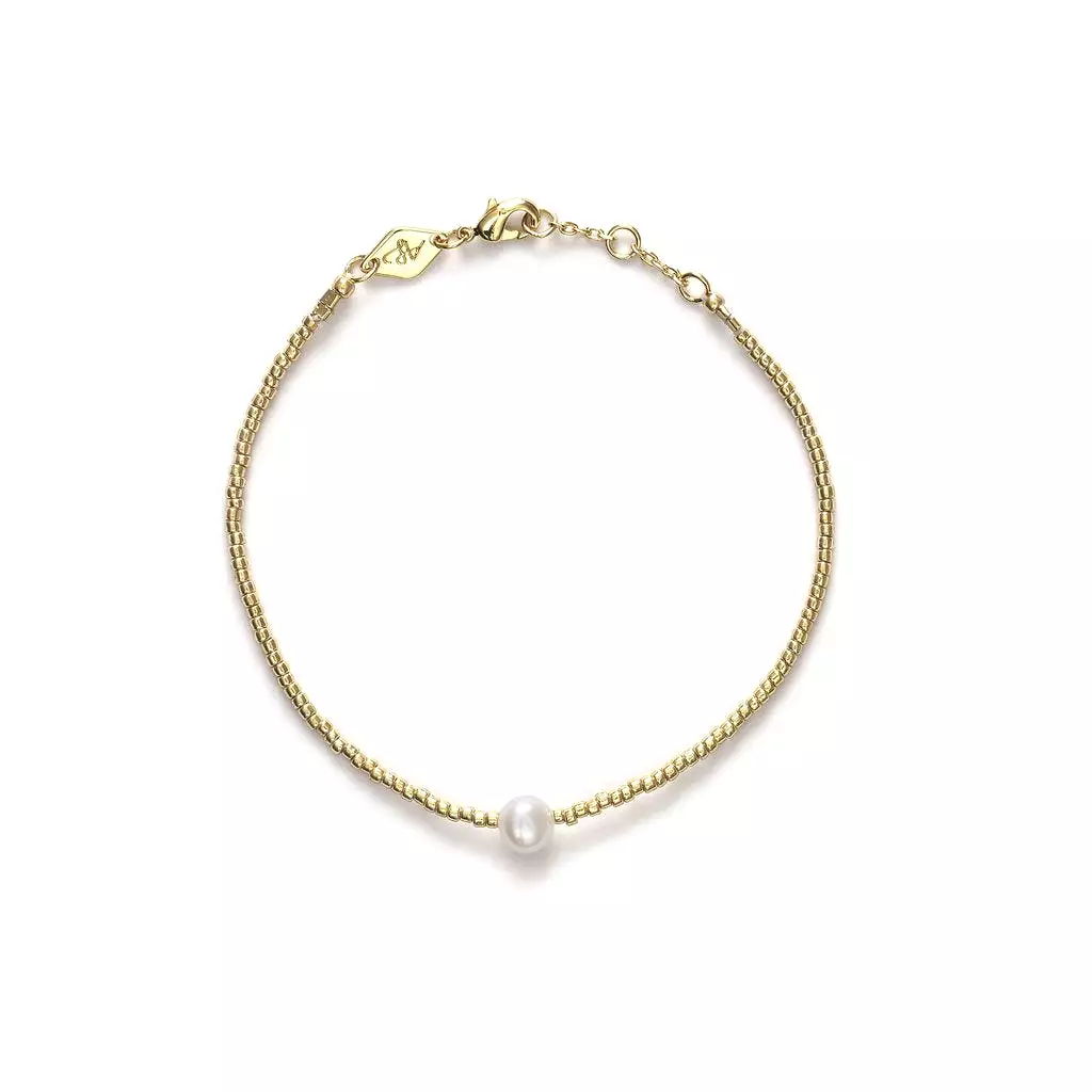 Pearly Bracelet, Gold