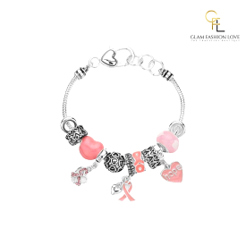 Pink Charm Hope Bracelet