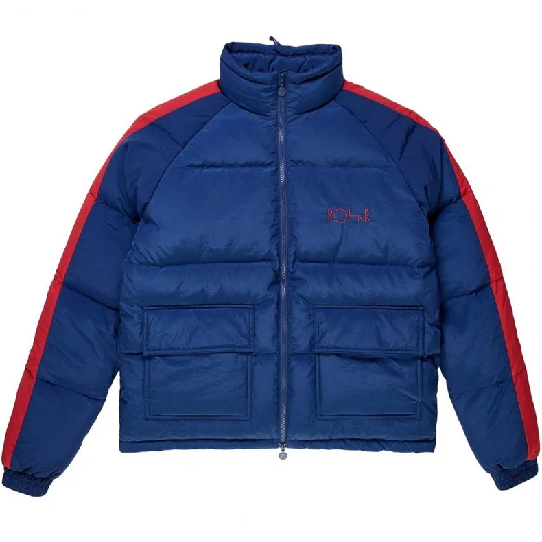 Polar Skate Co. Stripe Puffer (Navy/Red)