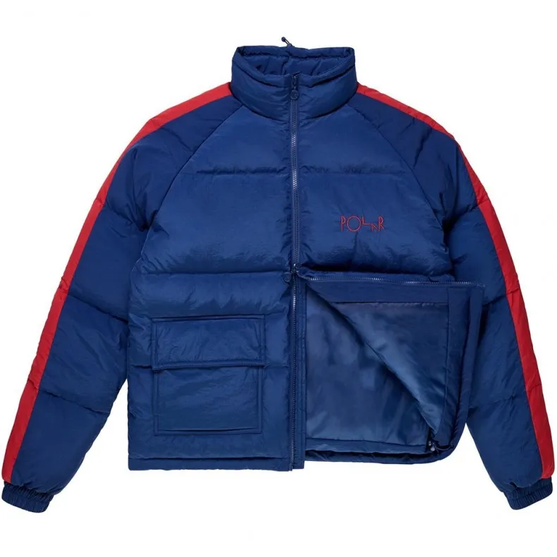 Polar Skate Co. Stripe Puffer (Navy/Red)