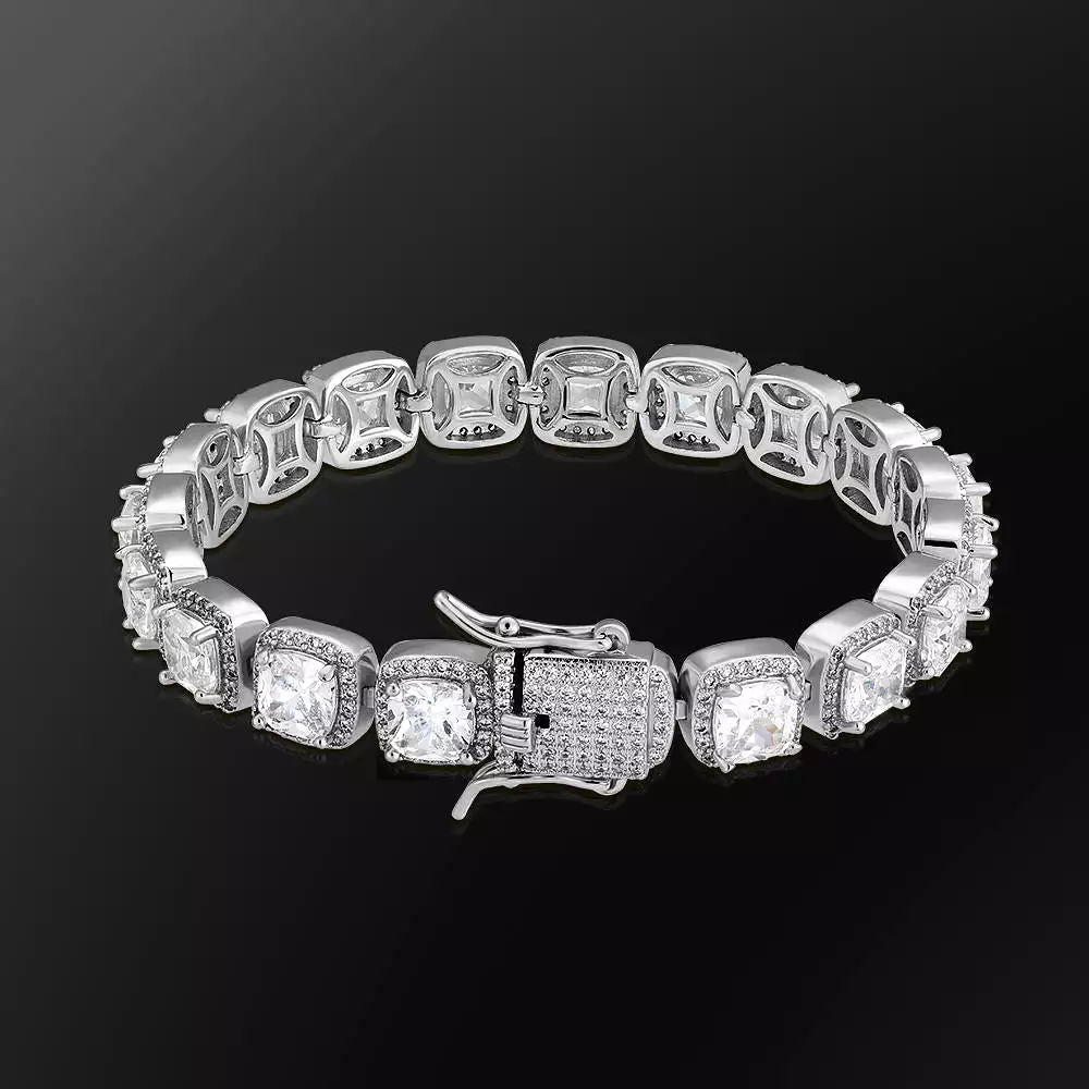 Romeo 10mm White Gold Diamond Tennis Bracelet