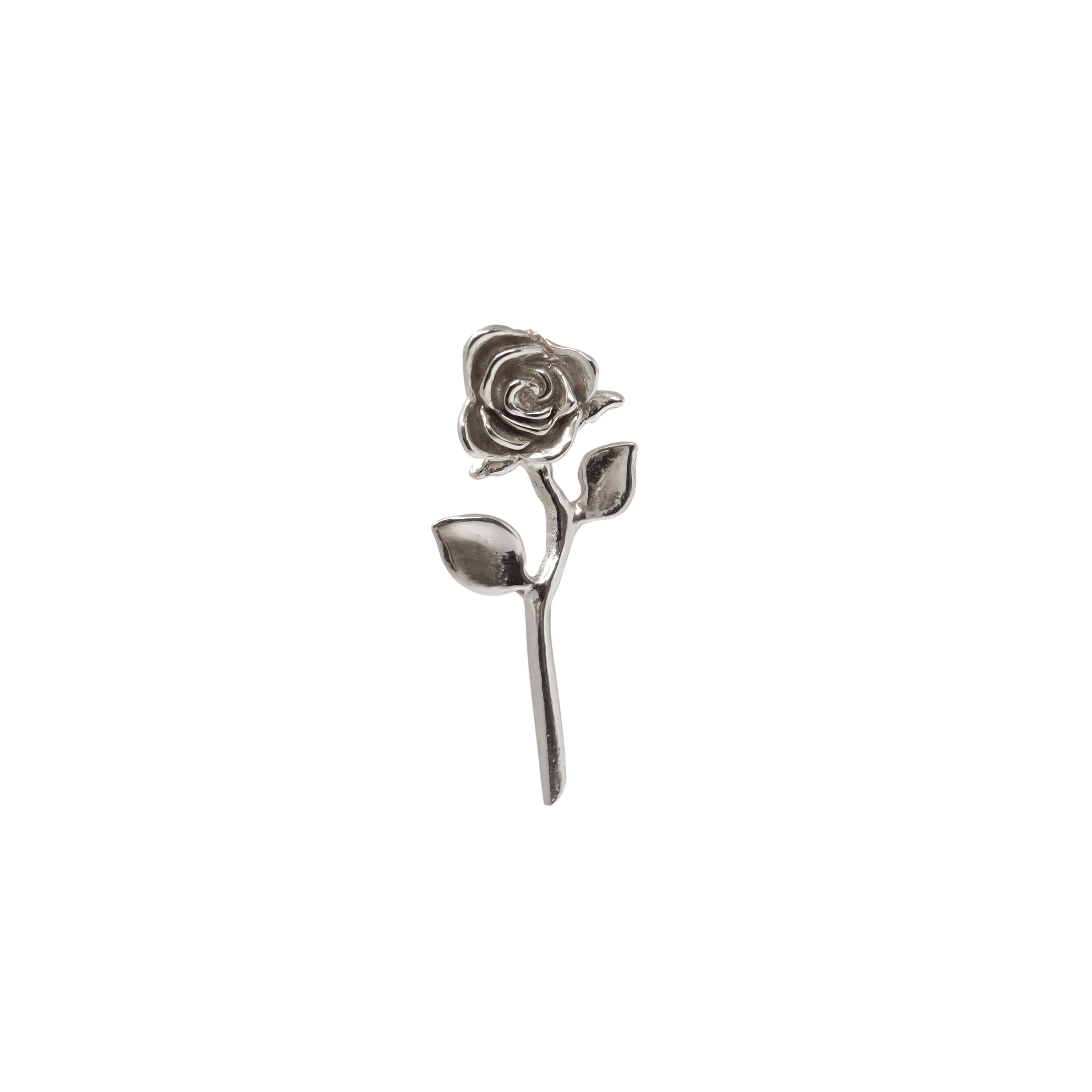 Rose Stud Earring - Sterling Silver