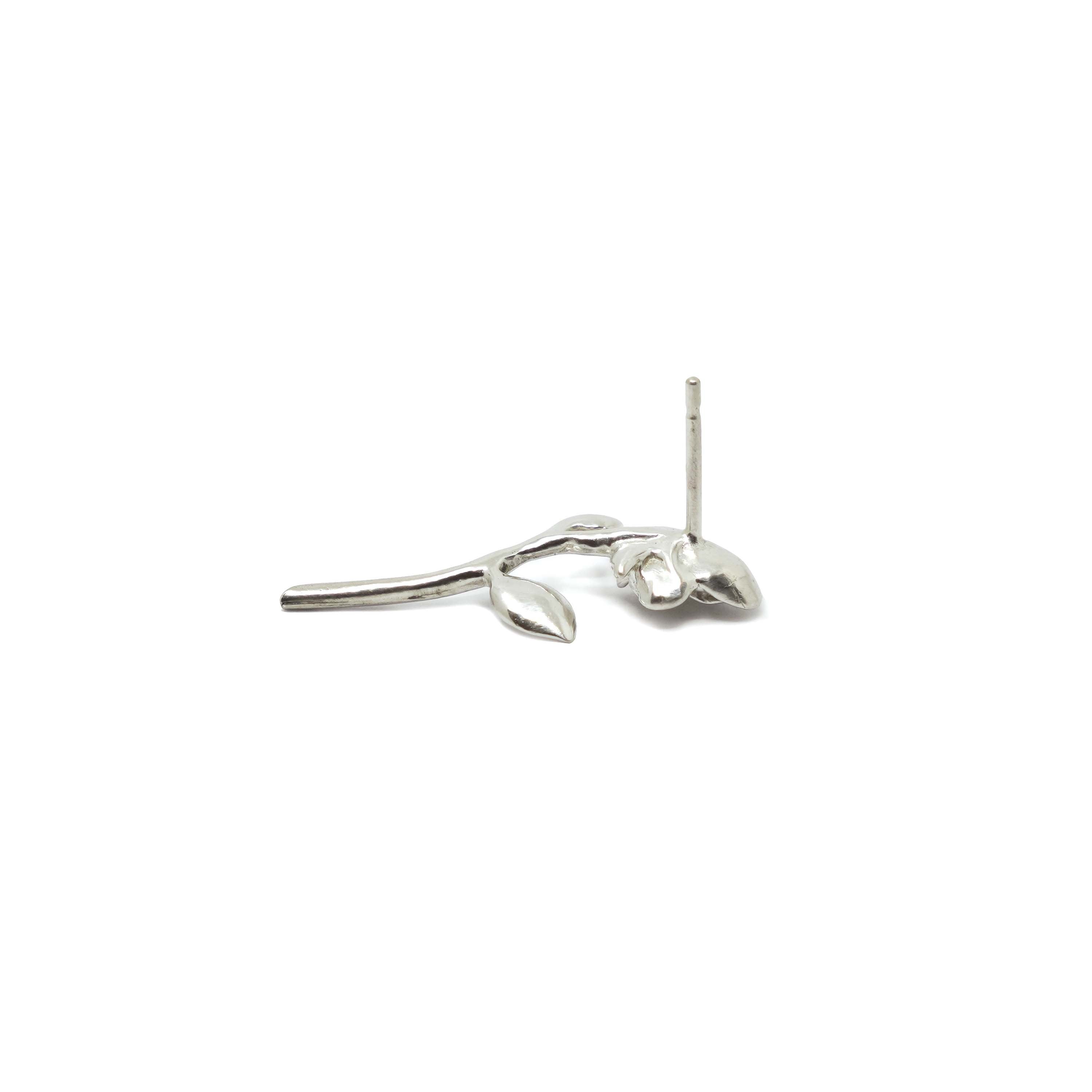 Rose Stud Earring - Sterling Silver