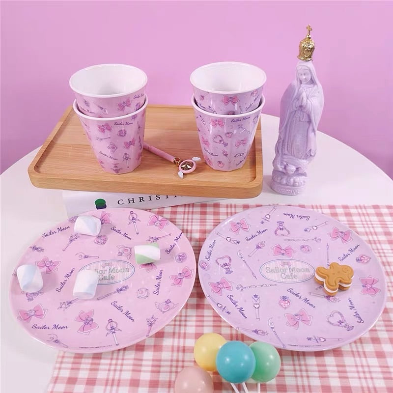 sailormoon cafe cup and plates limited edition