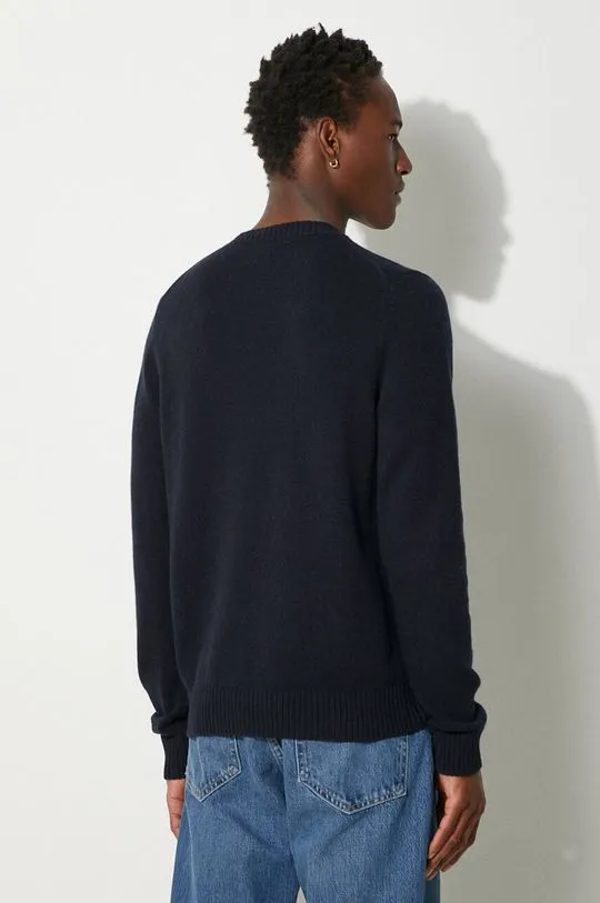 Samsoe Samsoe wool jumper men’s navy blue color