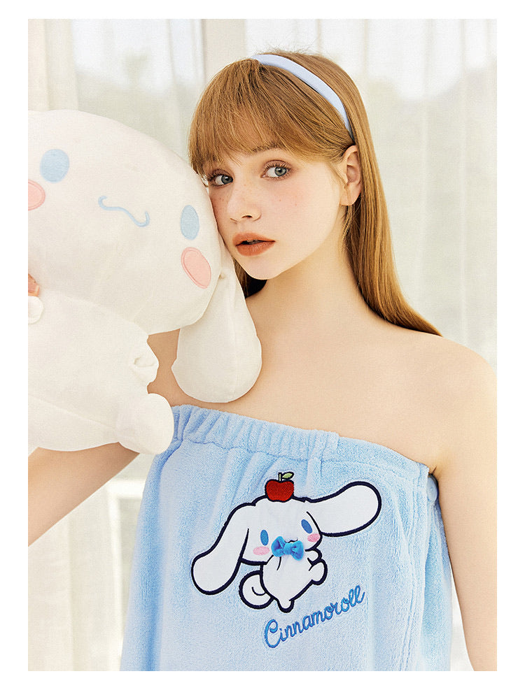 Sanrio collaboration cinnamoroll shower towel set