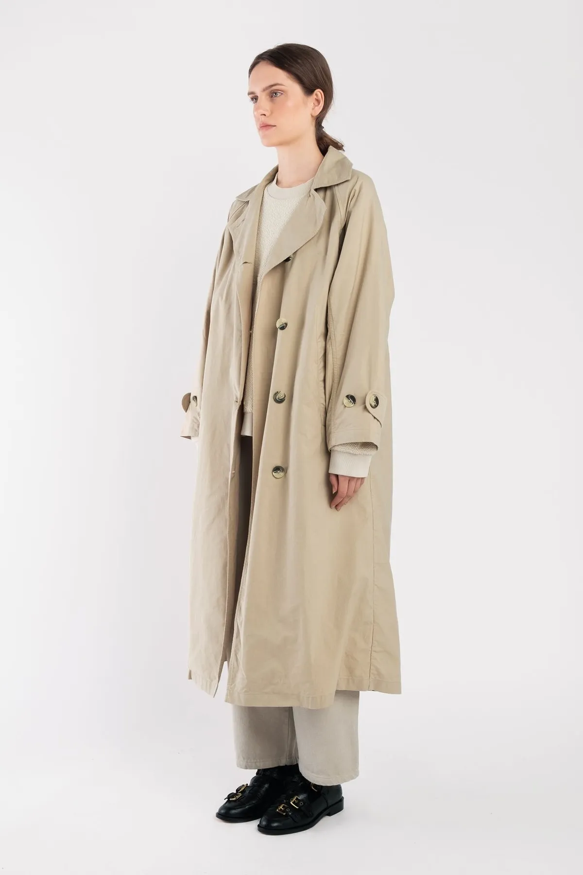 Seamed Trench - Taupe